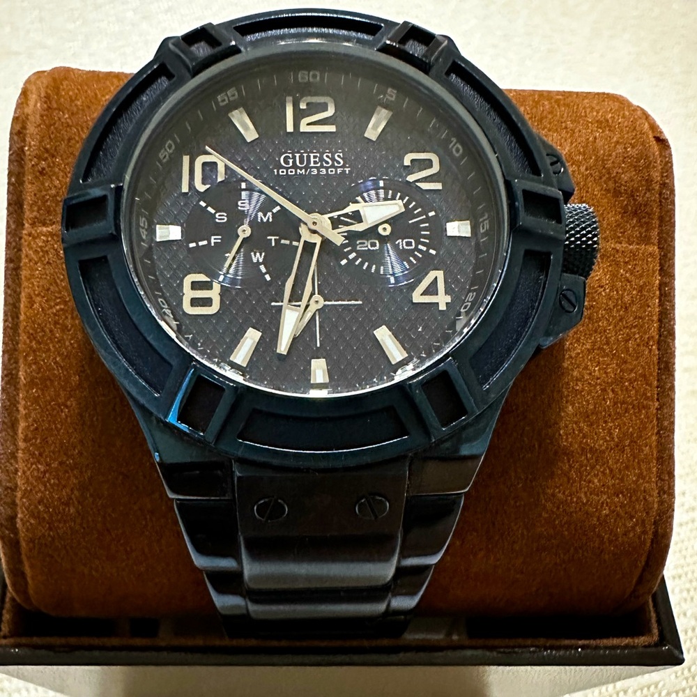 Blue Guess Rigor Multi-Function Men's Watch - W0218G4 - Picture 2 of 5